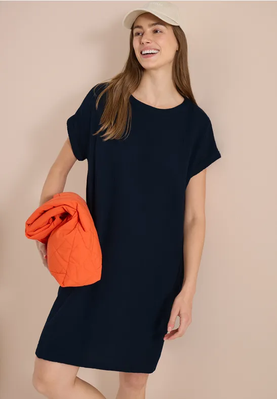 Lockeres Musselin-Kurzarmkleid