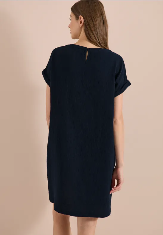 Lockeres Musselin-Kurzarmkleid