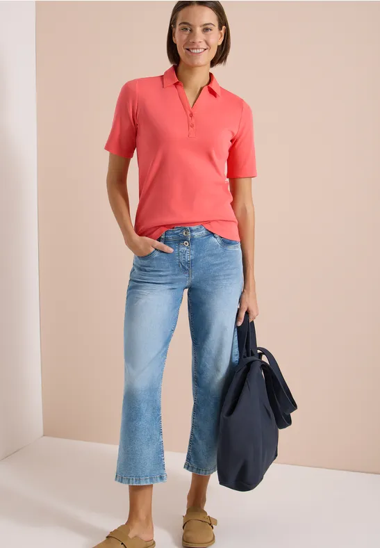 Klassisches Kurzarm-Poloshirt aus Baumwolle