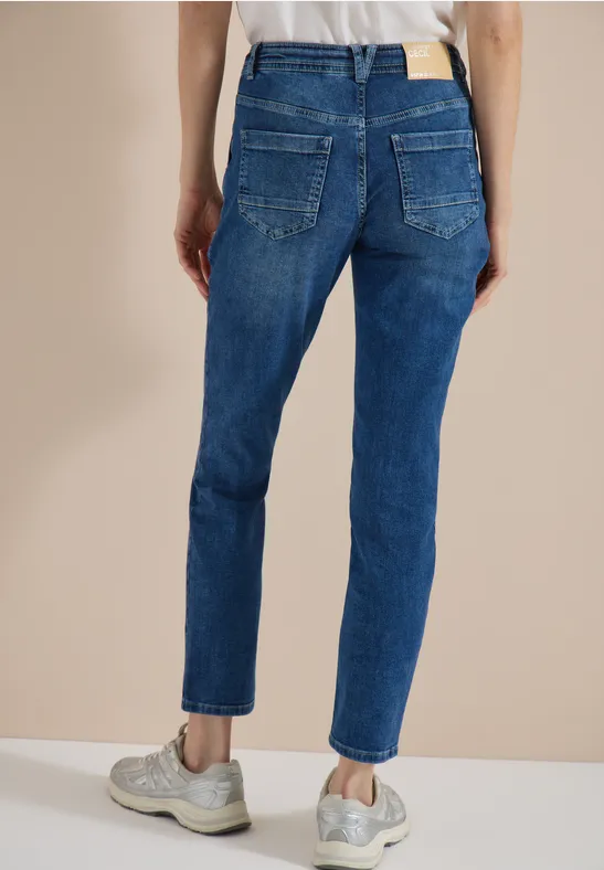 Straight Leg Jeans mit Tunnelzug