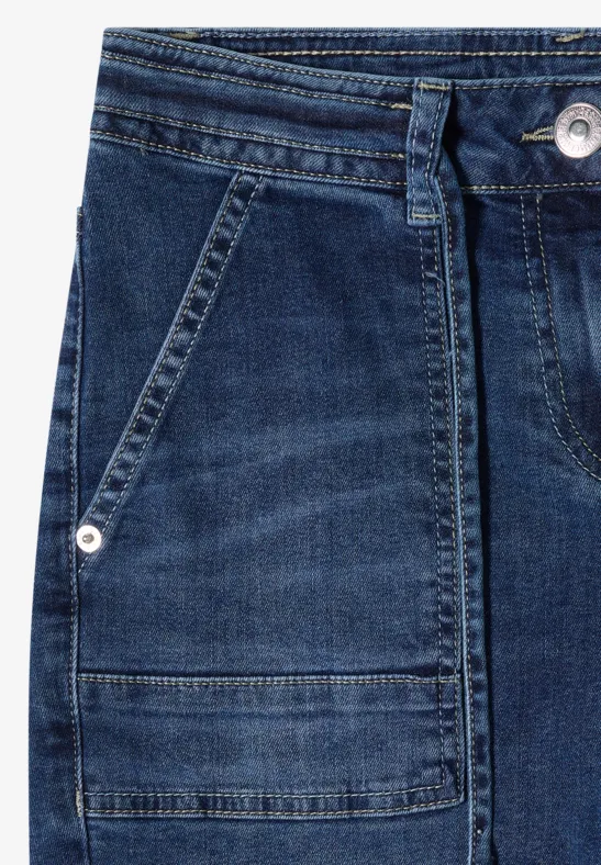 Straight Leg Jeans mit Tunnelzug