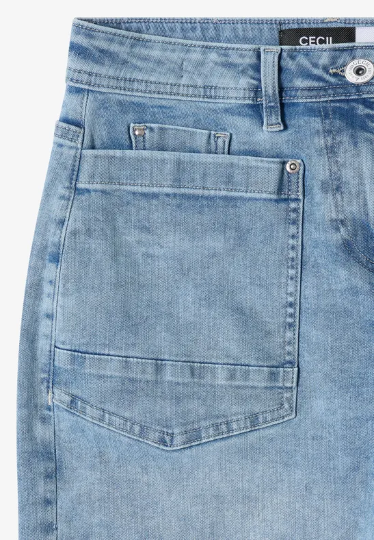 Lässige High-Waist Barrel-Leg-Jeans