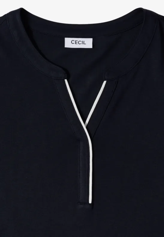 T-Shirt mit Split-Neck