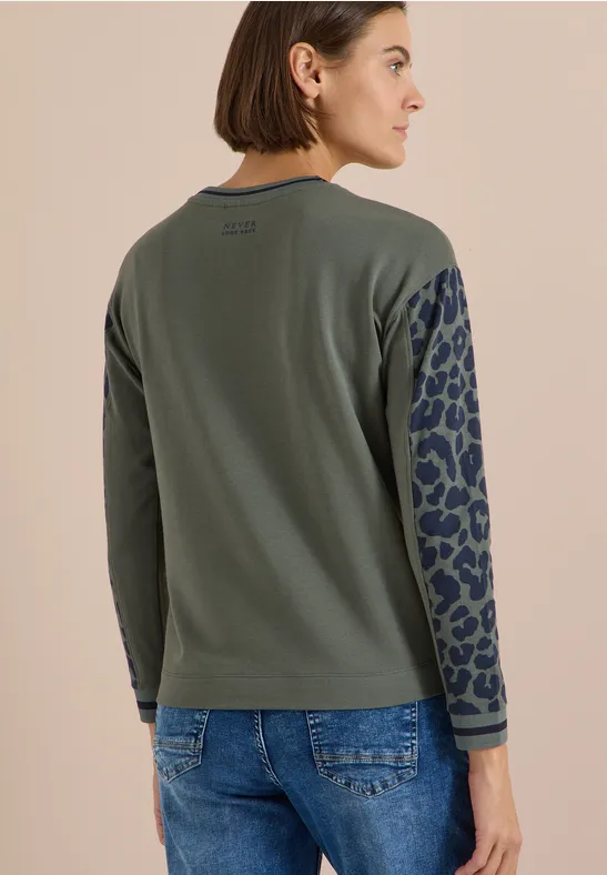 Langarmshirt mit Leoparden-Print