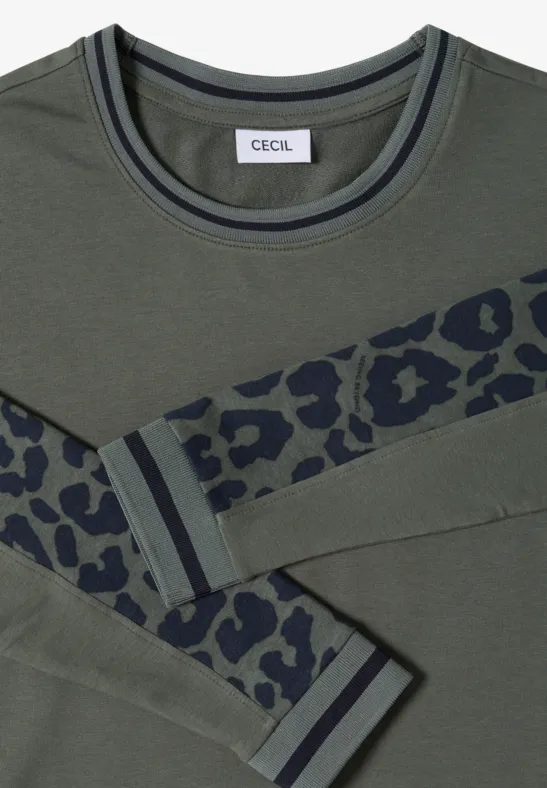 Langarmshirt mit Leoparden-Print
