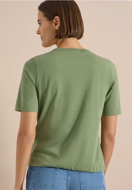 Rundhals-Shirt mit künstlerischem Print