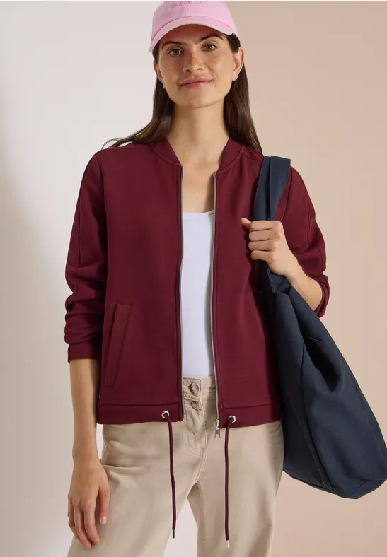Sportlicher Sweat-Blouson mit Reißverschluss