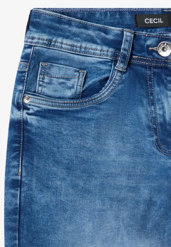 High-Waist-Jeans mit weitem Bein