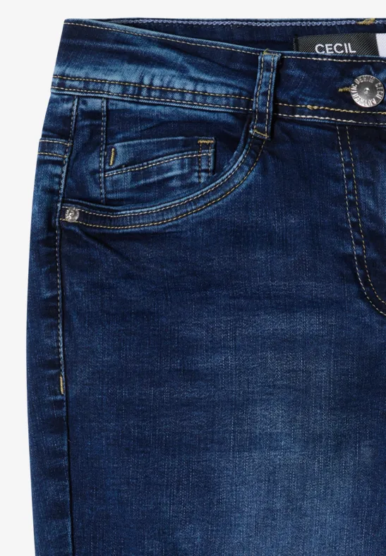 Legere Straight-Leg-Jeans mit mittlerer Leibhöhe