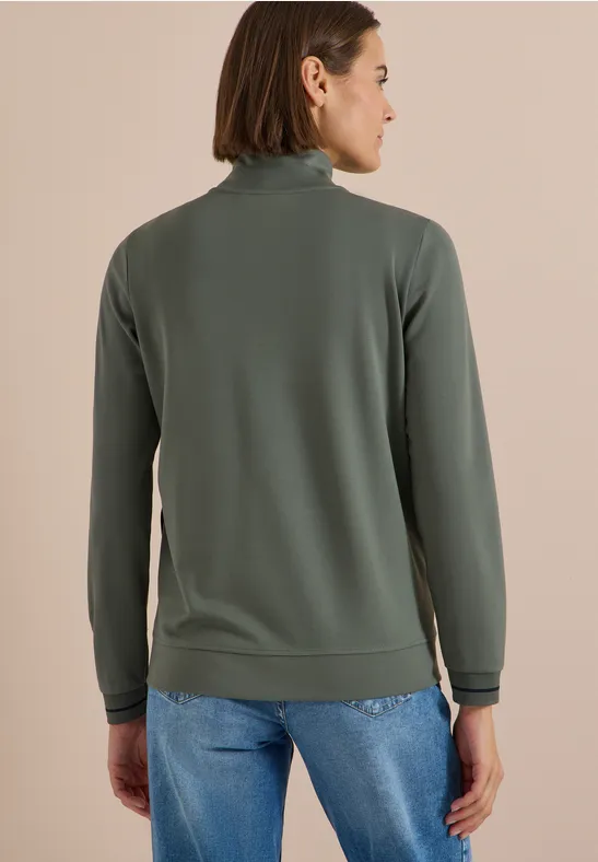 Sportive Jerseyjacke mit Leo-Details