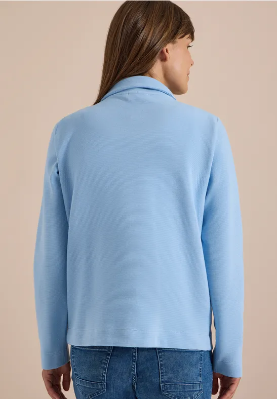Reißverschlussjacke mit Ottoman-Struktur