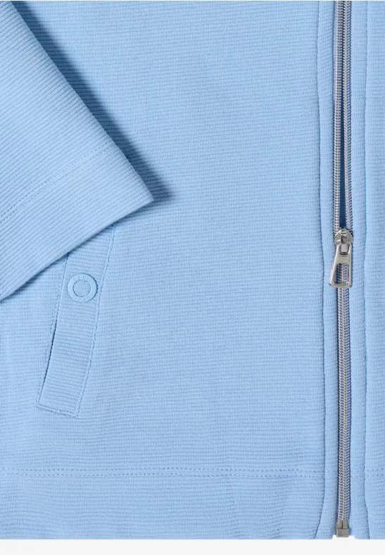 Reißverschlussjacke mit Ottoman-Struktur