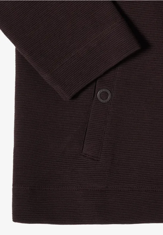 Strukturjacke mit Stehkragen und Reißverschluss