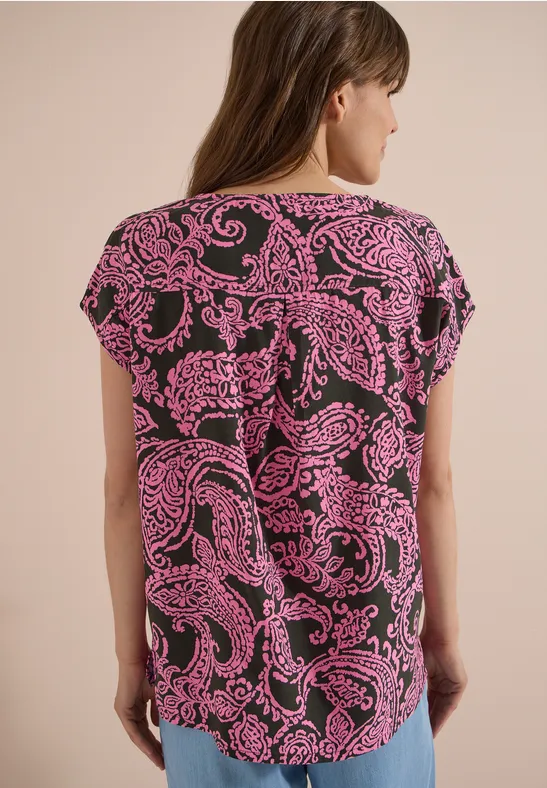 Lockeres Blusenshirt mit Paisleymuster