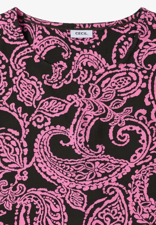 Lockeres Blusenshirt mit Paisleymuster