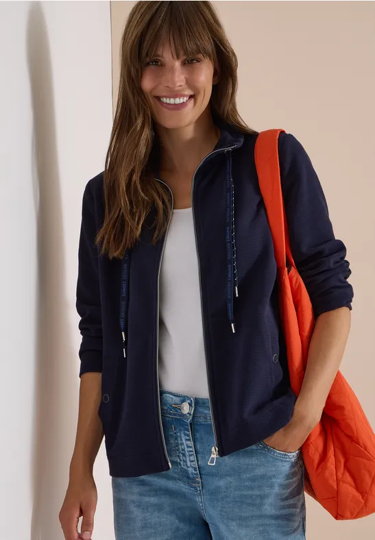 Sportliche Ottoman-Struktur Jacke