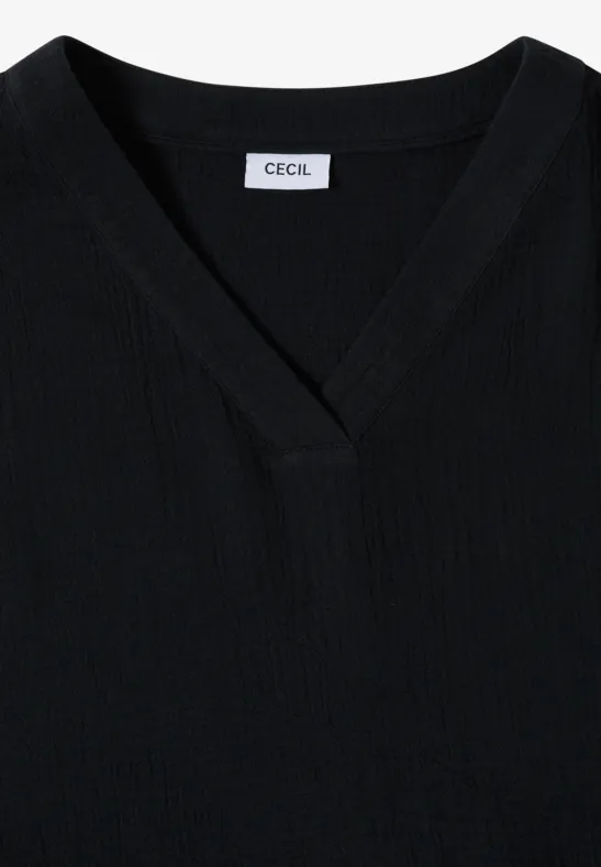 Gestuftes Midikleid aus Musselin