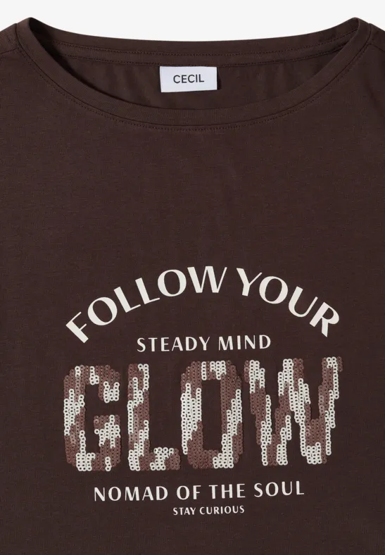 Print-Shirt mit Knotendetail