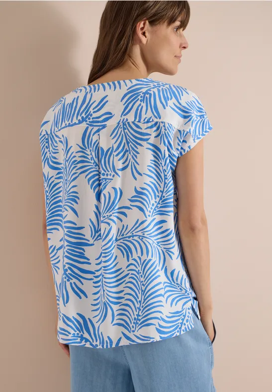 Blusenshirt mit Blätterprint