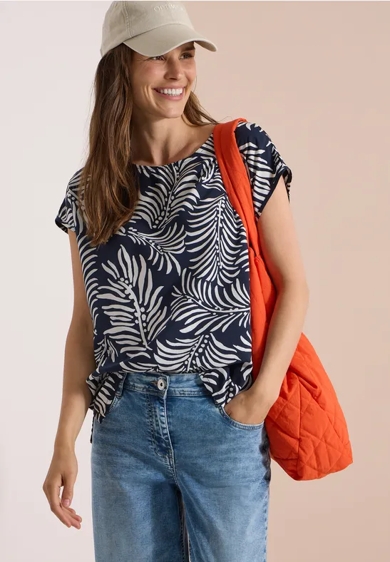 Blusenshirt mit botanischem Print
