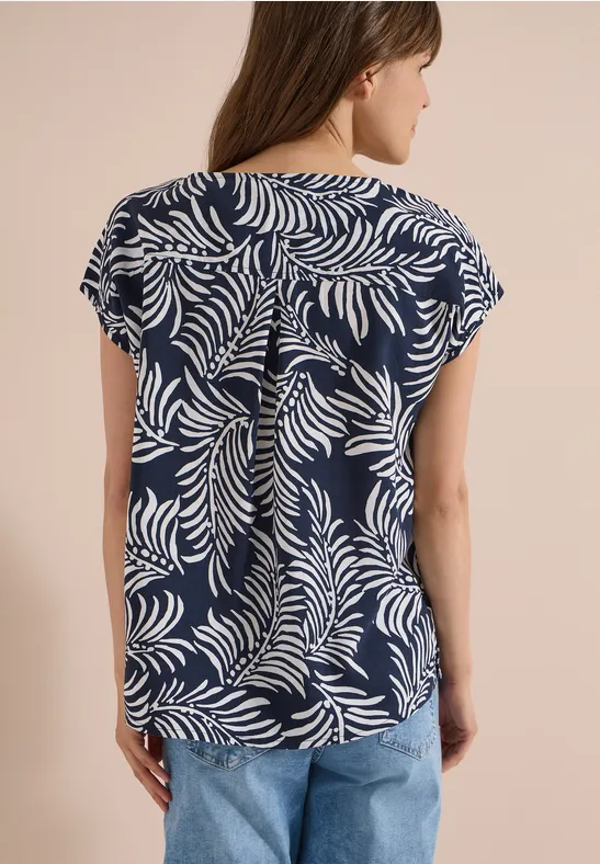 Blusenshirt mit botanischem Print