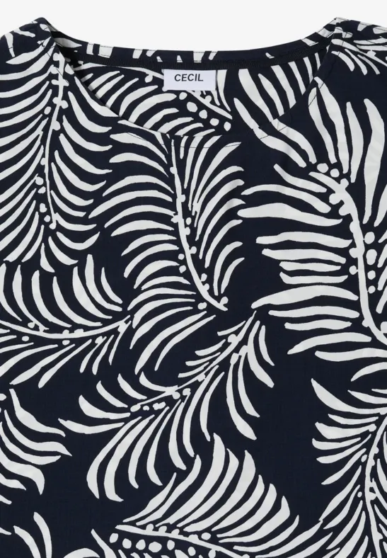 Blusenshirt mit botanischem Print