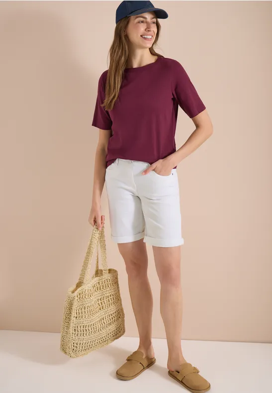 Slim Leg Jeansshorts im Casual Fit