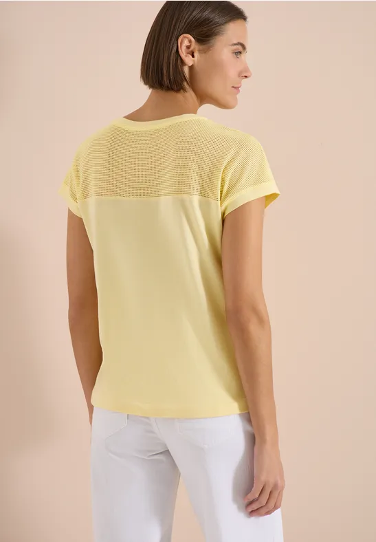 Shirt mit Mesh-Einsatz und Tunnelzug