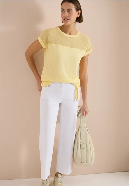 Shirt mit Mesh-Einsatz und Tunnelzug