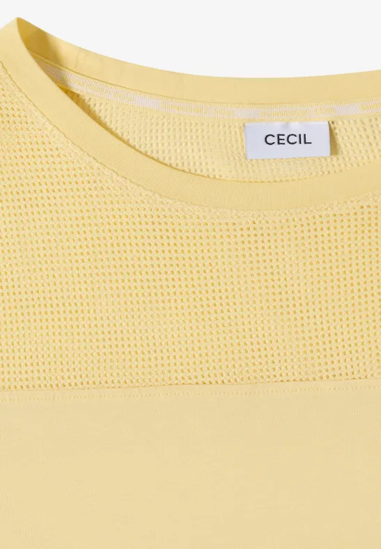 Shirt mit Mesh-Einsatz und Tunnelzug