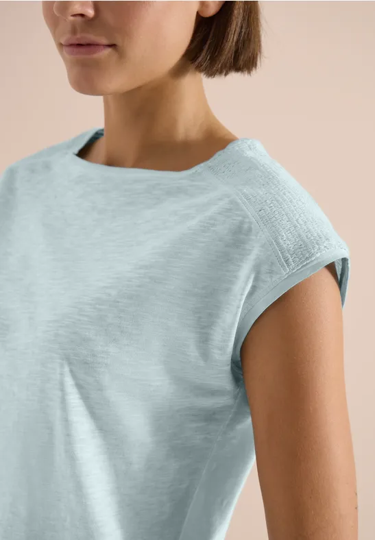 T-Shirt mit U-Boot-Ausschnitt