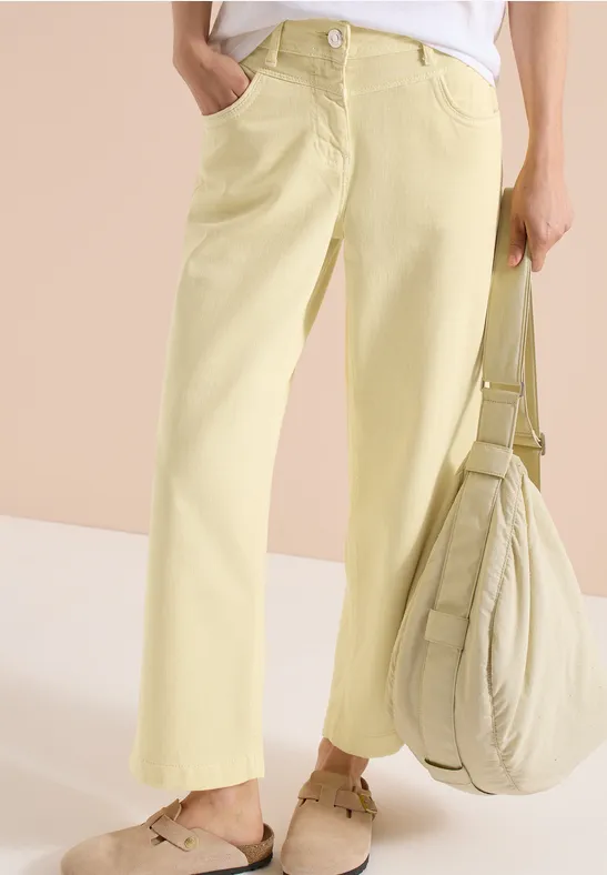 High-Waist Wide-Leg 7/8 Jeans