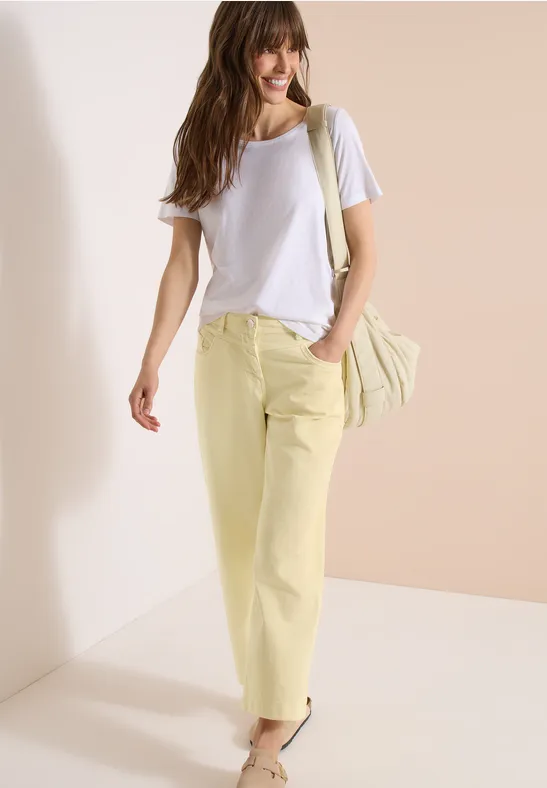 High-Waist Wide-Leg 7/8 Jeans