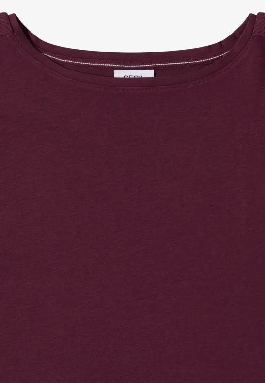 Kurzarmshirt mit Schnallendetails an der Schulter