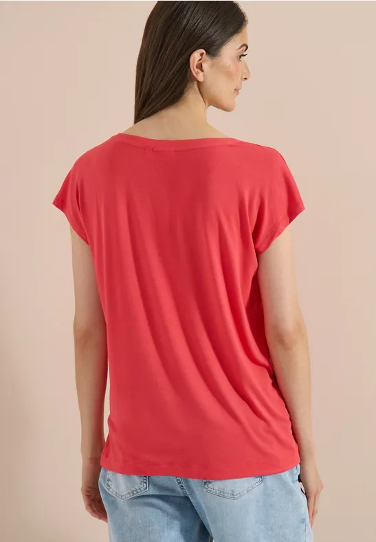 V-Ausschnitt Shirt mit Cut-Out-Details