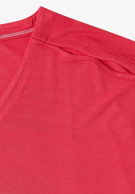 V-Ausschnitt Shirt mit Cut-Out-Details