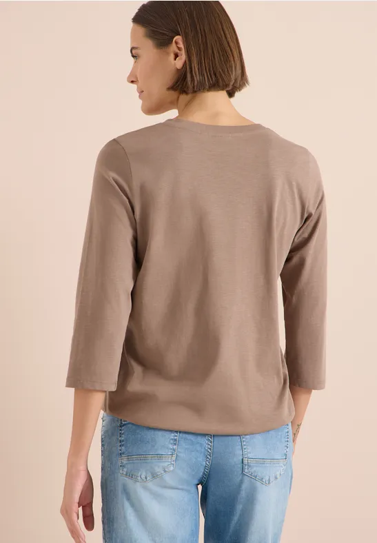 Lockere Tunika mit Split Neck