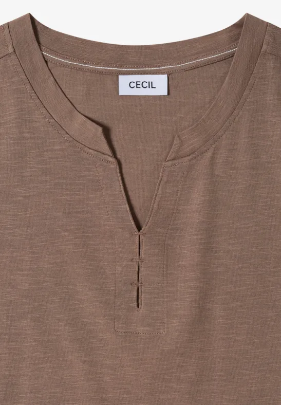 Lockere Tunika mit Split Neck