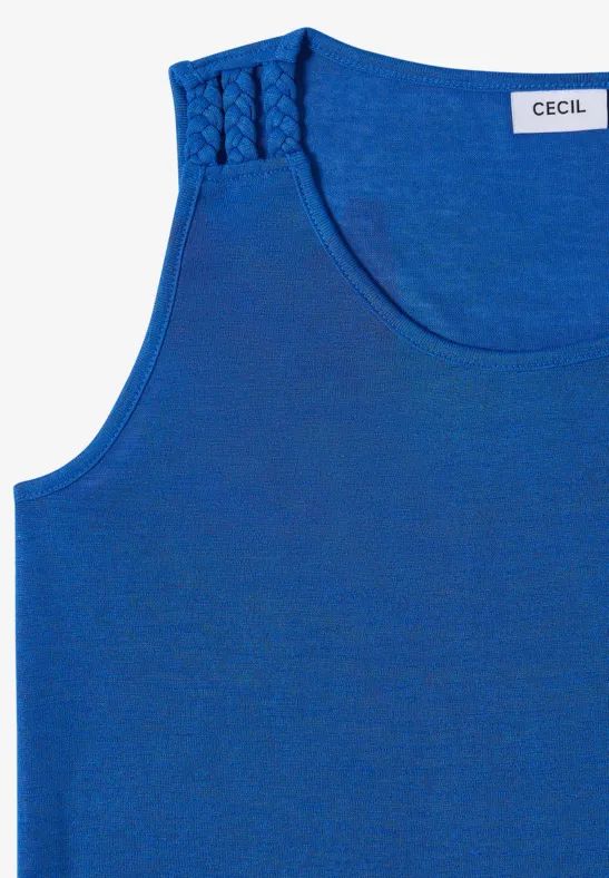 Top mit Flechtdetail in Leinenoptik