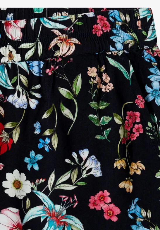 Loose-Fit Hose mit Blumenmuster