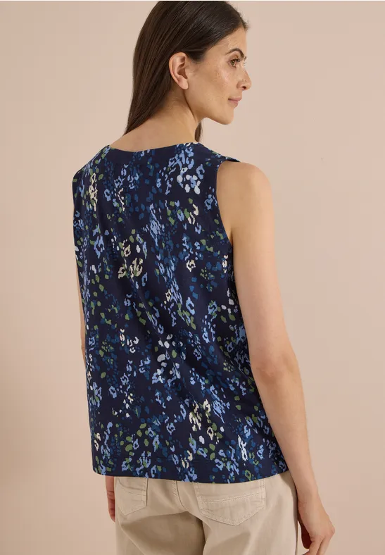 Jersey-Top mit abstraktem Print