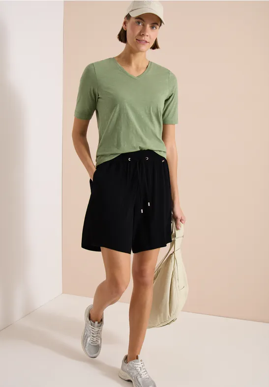 High Waist Wide-Leg-Shorts
