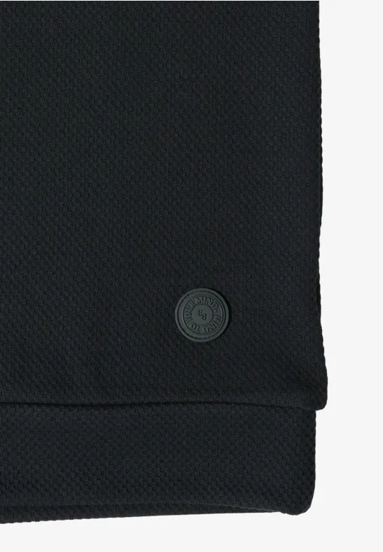 Kurzarm-Sweatshirt mit Kapuze und Struktur