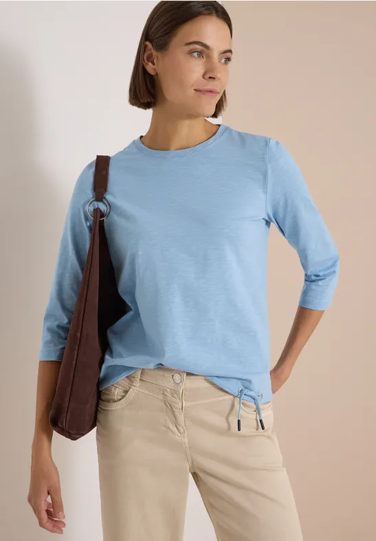 Lässiges 3/4-Arm Baumwollshirt