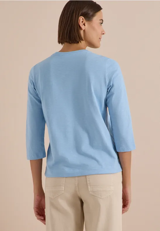 Lässiges 3/4-Arm Baumwollshirt