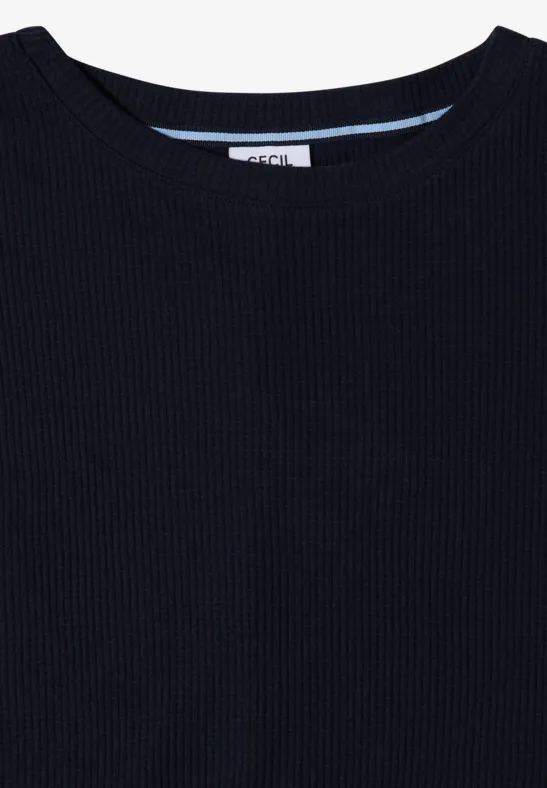 3/4-Arm-Shirt mit Waffelstruktur