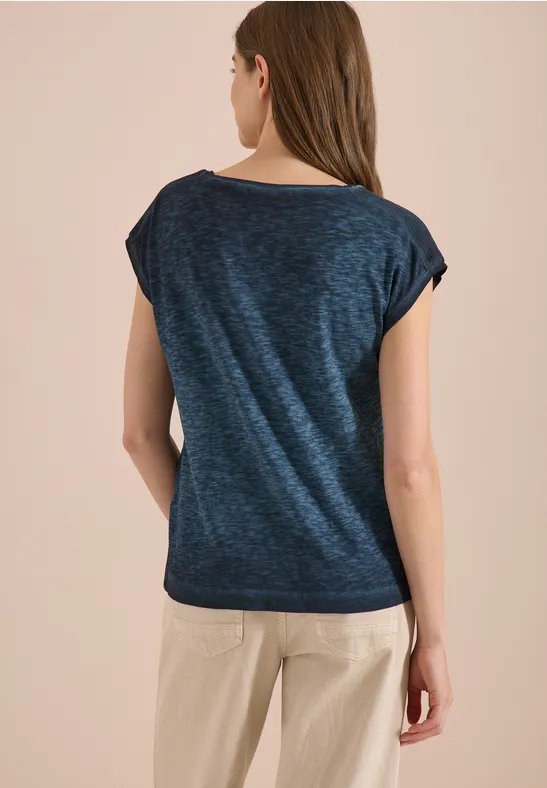 T-Shirt mit U-Boot-Ausschnitt