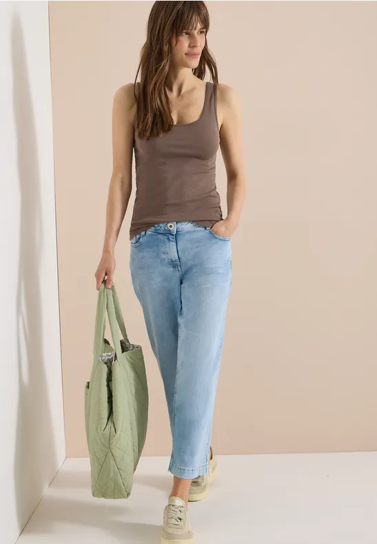 High-Waist 7/8-Jeans im Loose-Fit