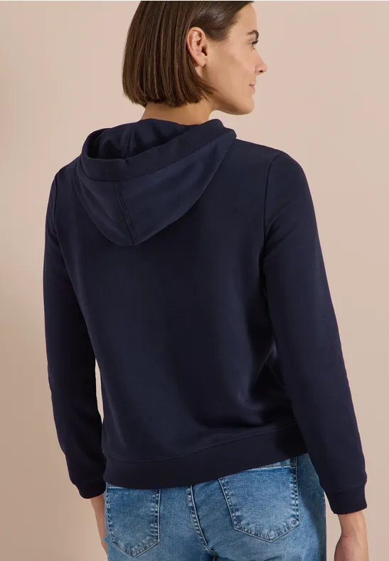 Kapuzensweatshirt mit Grafik-Wording