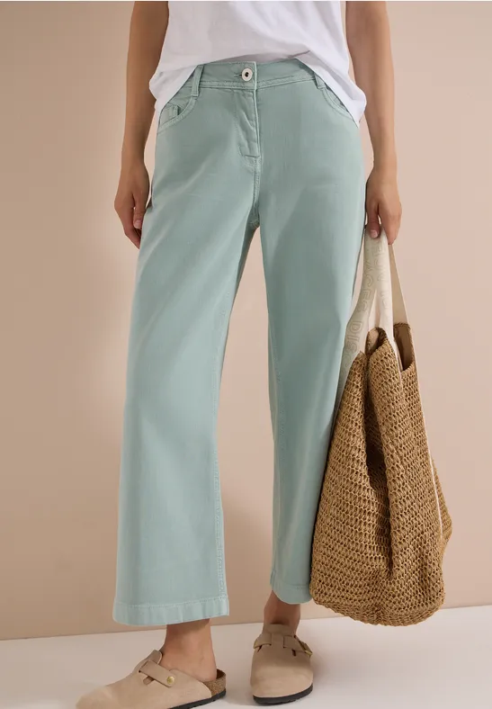 High-Waist Jeans mit weitem Bein